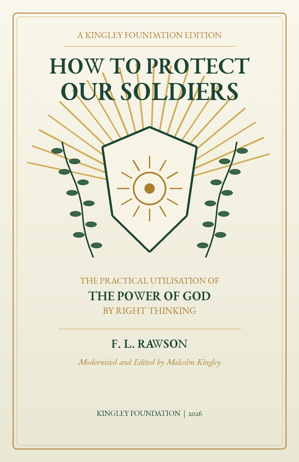 Cover of How to Protect Our Soldiers by F. L. Rawson, Kingley Foundation edition